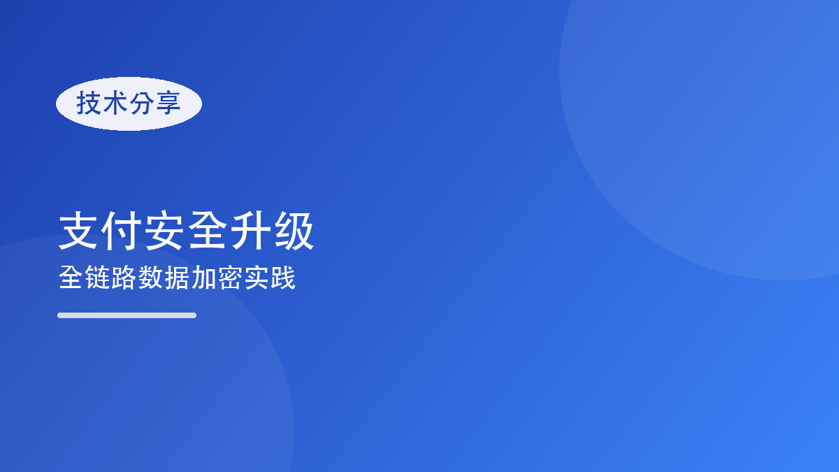 支付安全升级:全链路数据加密实践分享